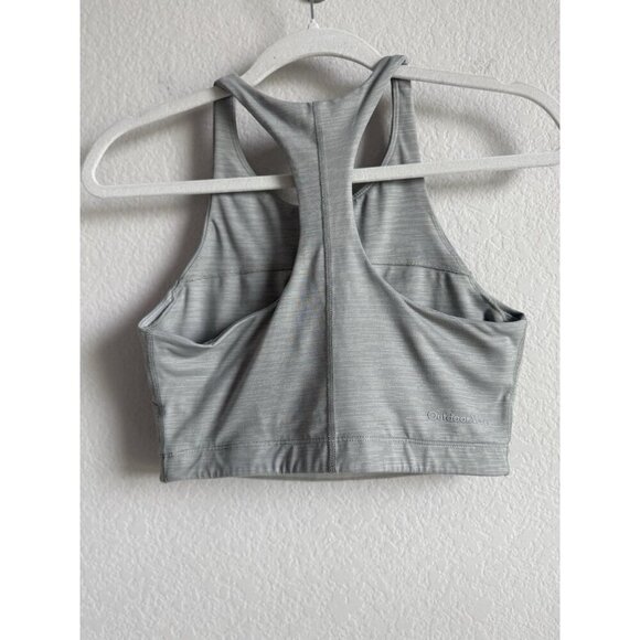 Outdoor Voices Sports Bra Women's Size Medium Gray Tech Sweat Crop Athletic - Picture 9 of 13